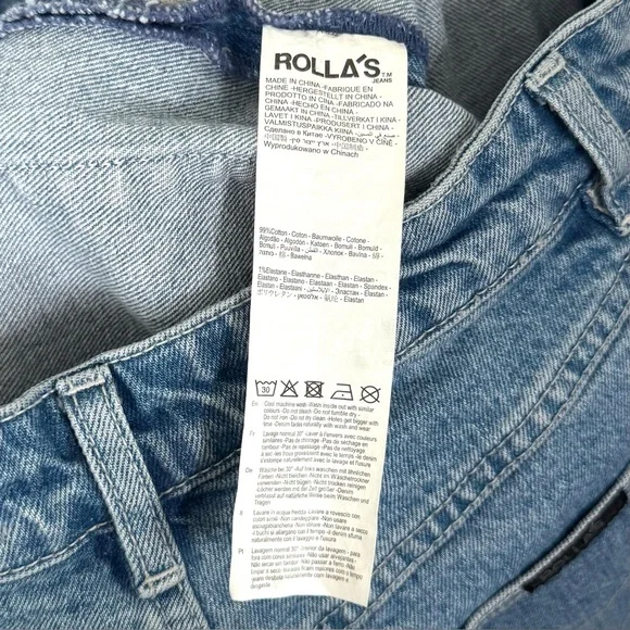 ROLLA’S Sailor Patch Pocket Wide Leg Jean in Lily Blue Light Wash Size 28 - Picture 10 of 10